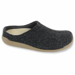 NEW SANITA women's lodge slide slipper in charcoal